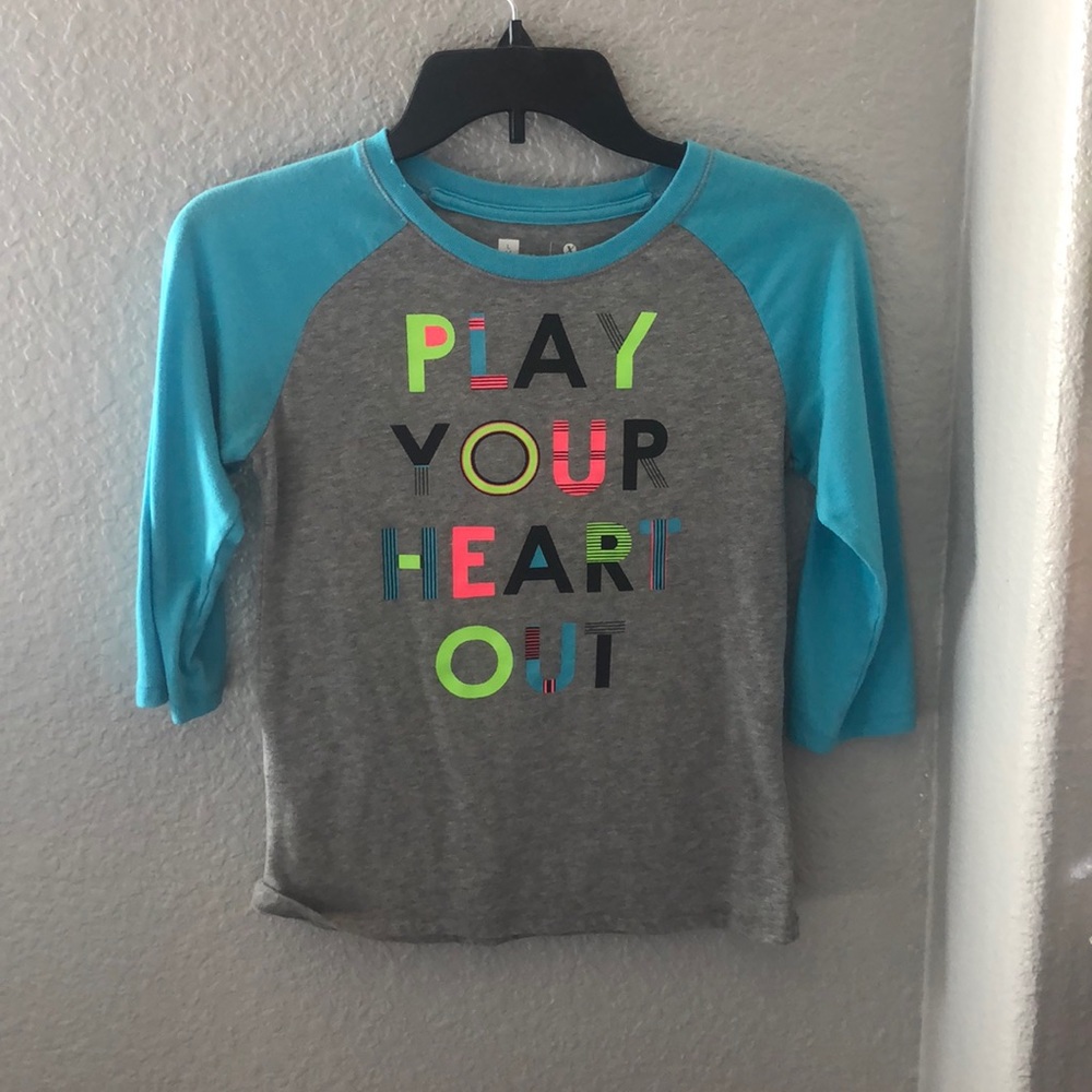 Girls xersion quarter sleeve cut top